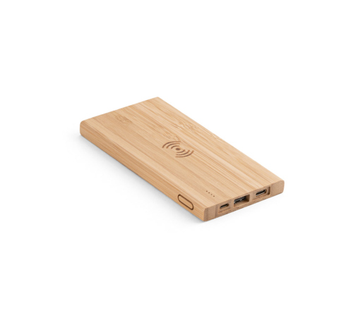 Brinde bateria portatil em bambu personalizada FBPBP-57909SE