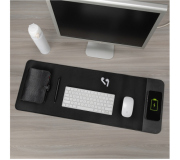 Papelaria Mouse pad personalizado Desk pad personalizado com carregador por indução - FBMP-04061